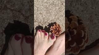 jens feet with red nail