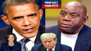 Barack & Magic Johnson Face Backlash For Telling Black Men How To Vote.