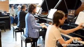 Osokin family playing Steinway and Boston pianos at A&T Trade