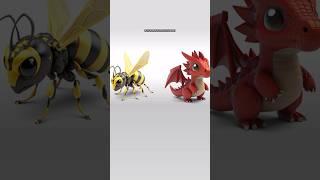 Wasp + Dragon  | Animash - Animal Fusion #animash #shorts