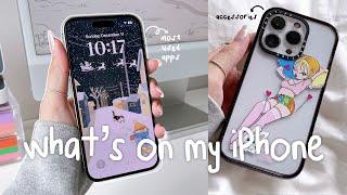 WHAT'S ON MY IPHONE 14 PRO | useful apps, cute widgets, accessories | aesthetic iOS 16 setup 