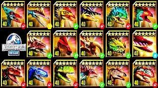 ALL MAX LEVEL 40 LIMITED EDITION LAND DINOS (ERYOPS) JURASSIC WORLD