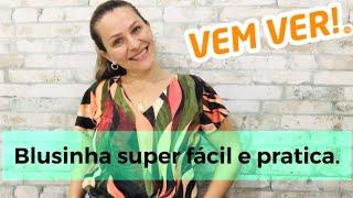 Blusa feminina com regulagem super fácil,para iniciantes.