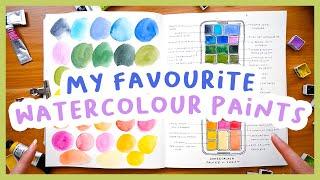 My full watercolour palette tour + swatching!  All the brands I use