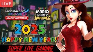  New Years Day Event - Mario Kart 8 Deluxe & Super Mario Party Jamboree | Super Live Gaming