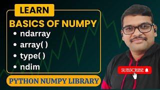 BASICS OF NUMPY (Creation of ndarray) - PYTHON PROGRAMMING