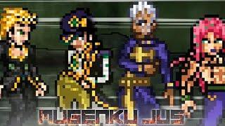 EPIC FIGHTS! JOTARO AND GIORNO AGAINST PUCCI AND DIAVOLO! JOJO MUGEN JUS