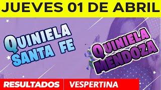 Resultados Quinielas Vespertinas de Santa Fe y Mendoza Jueves 1 de Abril