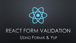 React Form Validation Using Formik & Yup