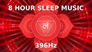 8 Hour Deep Sleep Music with 396Hz | Healing Frequency for Fear Release & Grounding