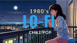 『深夜1時 𝟖𝟎'𝐬のレトロな音楽と夜景に包まれ月を眺める』LOFI Playlist Chill mix BGM [ To Work / To Study ]