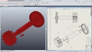 SOLIDWORKS 2019 - TRANSMISSION ASSEMBLY - DRAWING