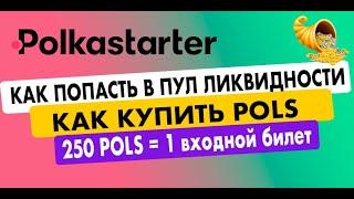 КАК КУПИТЬ POLS ДЛЯ УЧАСТИЯ В IDO на POLKASTARTER | 250 POLS = 1 ВХОДНОЙ БИЛЕТ