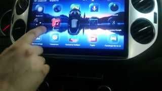 VW TIGUAN Unison Android 4 экран 10.2 HD установка замена штатной магнитолы