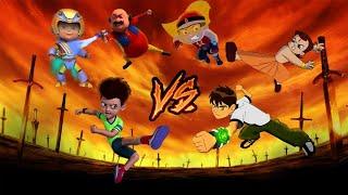 Kicko & Vir the Robot boy & Mighty Raju vs Ben 10 & Bheem & Motu