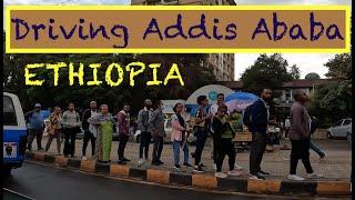 Driving ADDIS ABABA ETHIOPIA:  University to Bole