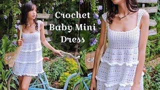 Crochet Baby Mini Dress Tutorial | Chenda DIY