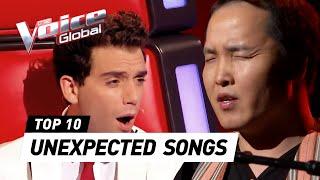 Coaches are SHOCKED after hearing unexpected foreign songs on The Voice