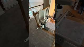 Stairlift Turns 90 Degrees on Split Staircase | HomePro Mobility Makes Safety Fit Any Stairs