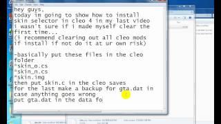 How to install Skin Selector on Cleo 4 GTA SA (Updated)