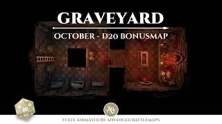 D&D | Pathfinder | Graveyard - Chapel & Crypts - D20 BONUS | Animated Battle Maps | Virtual Tabletop