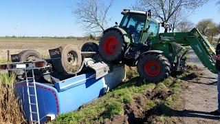 The Fendt Tractor Has Overturned! What Is This Fool Doing!? Tractor In Extreme Working Conditions 20