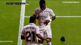 Rodrygo and Vinicius dance after scoring against Athletico Madrid