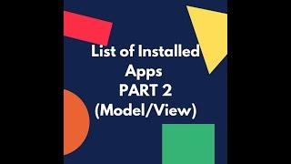 Display list of Installed Apps using ListView Android PART 2 (Coding)