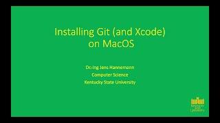 Toolchain Setup - Installing Git on MacOS