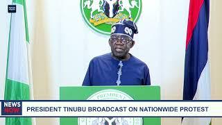 President Bola Tinubu public broadcast on nationwide protest