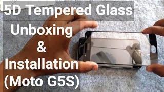 How To Apply 5D Tempered Glass Screen Protector Without Bubbles | Motorola G5S | DBSpark