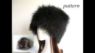 Faux Fur Beanie Hat With Fleece Lining, PDF Sewing Pattern (4XS - XXXL Sizes) + Photo Tutorial