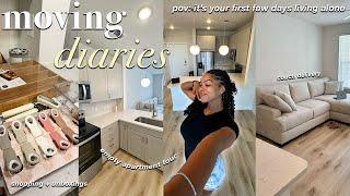 MOVING VLOG!  | empty apartment tour + moving across the country  + shopping & unboxings