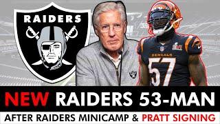 NEW Las Vegas Raiders 53-Man Roster Projection After Raiders Minicamp & Signing Germaine Pratt