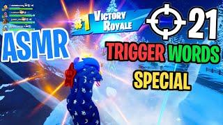 ASMR Gaming  Fortnite Trigger Words Special! Relaxing Mouth Sounds  Controller + Whispering 