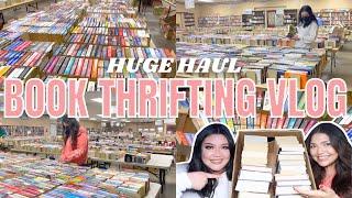 COME BOOK THRIFTING WITH US | BOOK THRIFTING VLOG | HUGE BOOK HAUL | BOOK SHOPPING VLOG