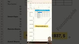 Don't Do Copy and past like this in excel || Instead use wraprows function #spreadsheets #short