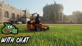 Lirik plays Lawn Mowing Simulator