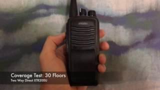 Radio Coverage Test: Two Way Direct XTR200U (Inside Building)