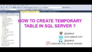 Temporary table in SQL Server