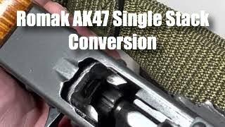 Romak 99.1 Single Stack Romanian AK-47 magazine well modified to fit traditional AK magazines