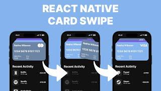 React Native Card Swipe With Reanimated And Gesture Handler From Scratch