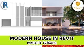Revit Modern House Tutorial [Step-by-Step] | Stunning Visualizations with Enscape