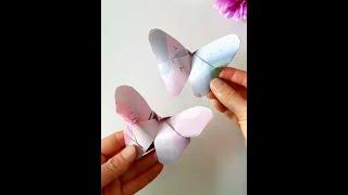 Butterfly Paper Folding Tutorial #Handmade #Butterfly Paper Folding Tutorial #Simple Paper Folding