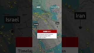 How Iran's airspace closed after Israel attacks. #Israel #Iran #BBCNews