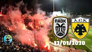 PAOK FC Fans at home  VS AEK ATHENS  12.01.2020| ULTRAS GLOBE