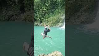 Turquoise Crush Backflip Tradition  #philippines #water #river #waterfall #jump #onelove