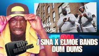 J Sina x £lmoe Bands - Dum Dums (official music video) [Reaction] | Deepsspeaks