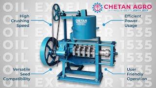 Oil Expeller 1535 | Groundnut Oil Mill | 1 Ton per Day | +91-9328041663 | Chetan Agro Industries