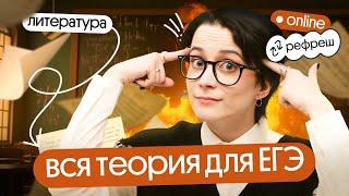 ️ОТКРЫТЫЙ УРОК "РЕФРЕША" | ВСЯ теория для ЕГЭ по литературе  | ДЕНЬ 1️